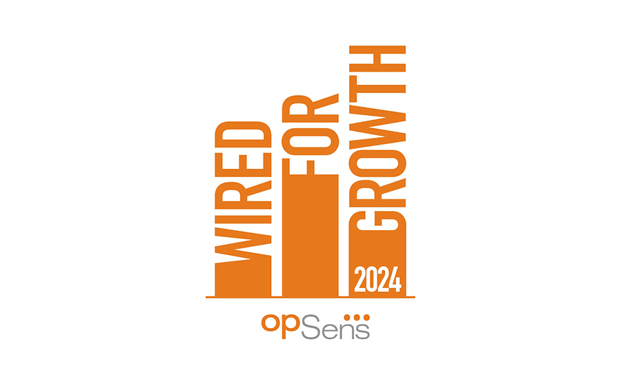 Wired for Growth 2024. Gif with multiple graphic expressions with the text. Colors are orange, black, grey and some blue. 